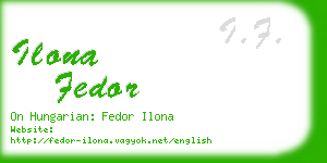 ilona fedor business card